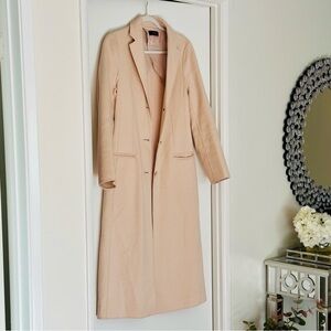 Joseph Long Wool Coat in Blush Beige – New Without Tags, Size XS-S